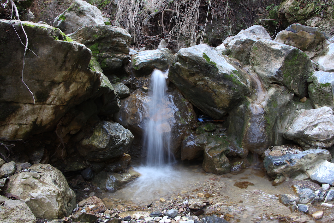 Beautiful waterfalls in Messaria on the island of Kos in Greece